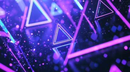 Poster - Carbon black texture with neon purple effect on a black background