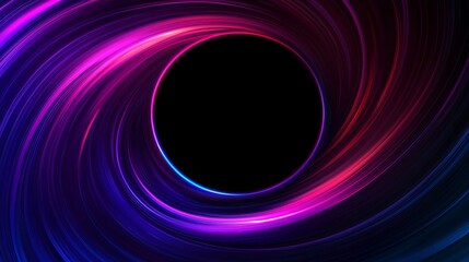 Poster - The digital blue and purple technology circle on a dark background is part of a science, futuristic digital technologies concept.