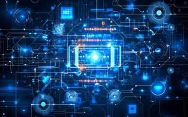 Innovation concept background for digital technology and computer networking