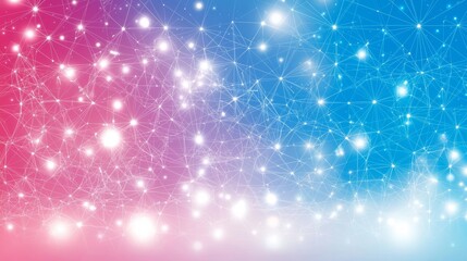 Poster - Background with wave. Abstract white futuristic background. Wave with connecting dots and lines on dark background. Wave of particles. 3D rendering.