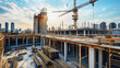 © Nemanja - Factory rises at construction site, structure shapes architecture vision, project building development for industrial future, engineering meets safety as cranes machinery soars