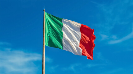 Italy flag and country waving with national symbol and government independence in politics and patriotism, flying Italian banner with Europe and Rome