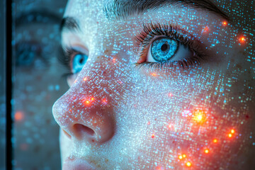 Poster - An AI-generated art exhibit, sparking debates about the role of creativity and intellectual property in AI-driven works. Concept of creativity.