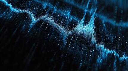 Abstract Blue Digital Data