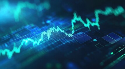 Poster - Abstract Stock Market Chart