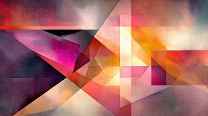 Poster - A vibrant composition of abstract shapes mimics the appearance of gift boxes, ribbons, and bows, evoking a sense of celebration and joy. Generative AI