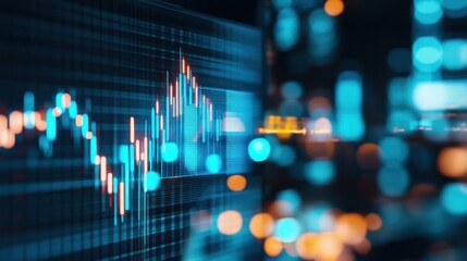 Poster - Financial Chart with Bokeh Lights