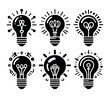 © king - light bulb icon set