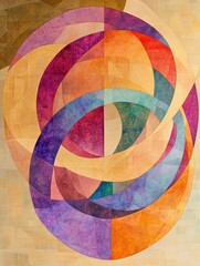 Poster - The artwork features colorful abstract shapes reminiscent of gift boxes, ribbons, and bows, arranged in a cheerful and playful composition. Generative AI