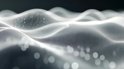 Wall Mural - abstract white waves against a dark background