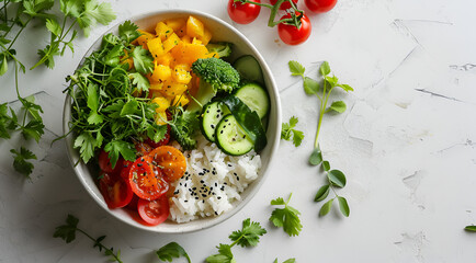 salad with vegetables