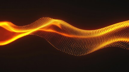 Poster - Abstract Golden Wave