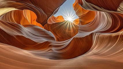 antelope canyon in arizona - background travel and artwort concept