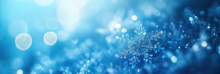 Aufkleber - delicate snowflakes glisten in shades of blue, creating an enchanting winter atmosphere filled with 