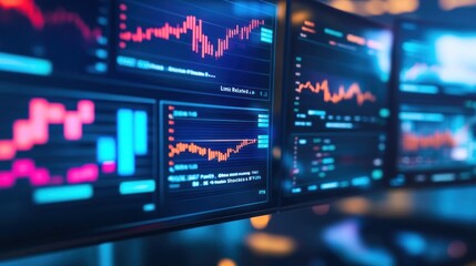 Poster - Financial Data on Monitors