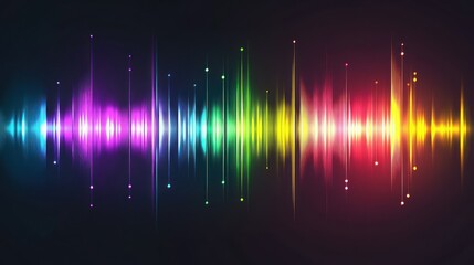 Poster - Abstract Colorful Sound Waves
