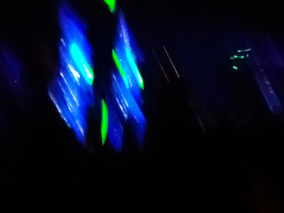 Aufkleber - Abstract Spots of Light in a Dark Space Environment During a Nighttime Display