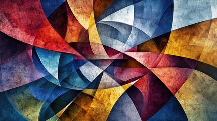 Canvas Print - An arrangement of colorful abstract shapes evokes a festive feeling with forms like gift boxes, ribbons, and bows in a harmonious layout. Generative AI