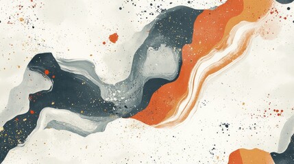 Poster - Ceramic pattern design featuring a marble motif abstract elements and blotting for an intriguing abstract background