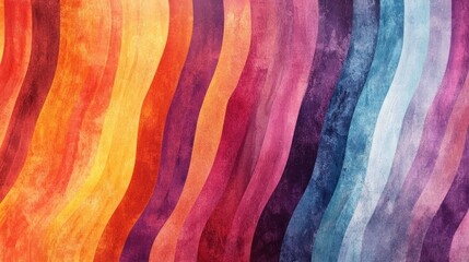 Poster - Colorful Abstract Stripes Festive Chalk Line Design Vibrant Pattern Background Delicate Line Arrangement Lively Seasonal Composition Watercolor Visualization