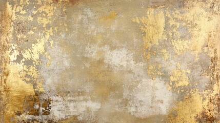 Poster - Gold grunge mural design for a textured background