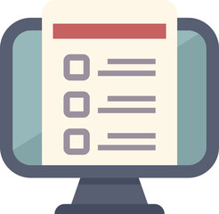 Poster - computer monitor is displaying an online survey form, inviting users to provide their feedback by se