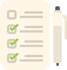 Poster - checklist is being completed with a pen beside it