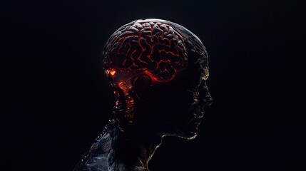 Poster - Human Brain Anatomy Illustration