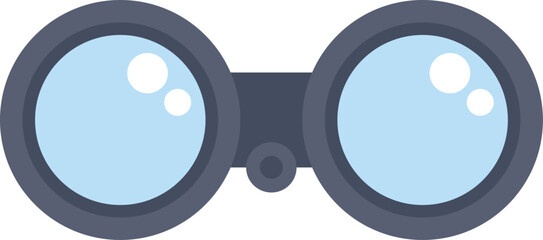 Poster - this illustration features a pair of binoculars, evoking a sense of exploration, discovery, and the 