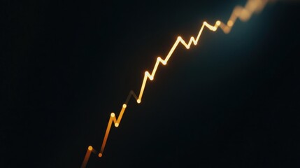 Poster - Abstract Line Chart Rising Upward