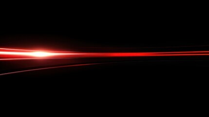 Poster - Abstract Red Light Streaks on Black Background