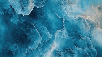 Poster - 3D rendering of a blue marble art painting background