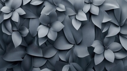 Poster - 3D rendering of a beautiful abstract gradient floral background in gray