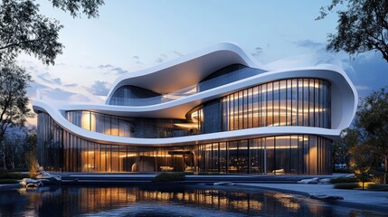 Poster - Abstract representation of contemporary architectural design