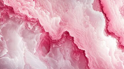 Poster - Fantasy marble texture in abstract style A romantic fractal background featuring shades of pink and white Created through digital art with 3D rendering techniques
