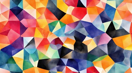 Poster - Colorful geometric kaleidoscope design ideal for tile patterns flooring or textured surfaces