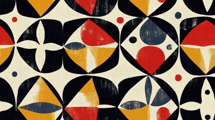 Poster - Contemporary seamless geometric design modern textile print