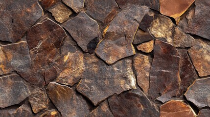 Poster - Seamless abstract background featuring brown rock texture