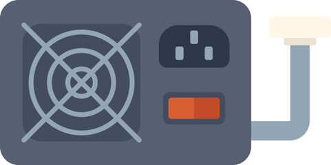 Poster - Portable electric stove being plugged in, with power cord and control panel, for cooking and kitchen appliances concepts