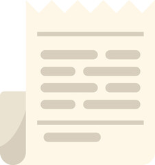 Poster - Simple paper check document with a zigzag tear off edge is shown, representing concepts such as payment, invoice, or financial transaction