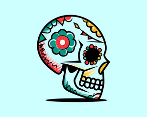 Vibrant Skull Design
 