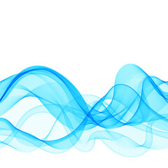 Leinwandbilder - Blue abstract wave. Vector wave pattern. Eps 10