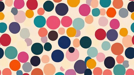 Poster - Vibrant multi colored polka dots pattern ideal for use in wallpaper banners cards covers fabrics and backdrops