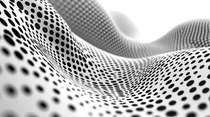 Poster - Abstract horizontal background featuring a spotted halftone effect with dots and circles Raster illustration