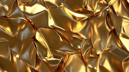 Poster - Shimmering gold foil backdrop featuring light reflections with a textured appearance 3D rendered luxury gold surface exhibiting metallic gradients and a luminous quality