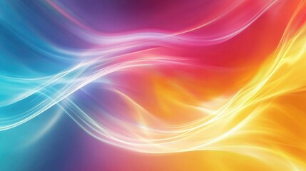 Poster - Colorful flowing lines create a vibrant background suitable for corporate presentations and digital header designs