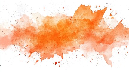 Poster - Orange watercolor splash