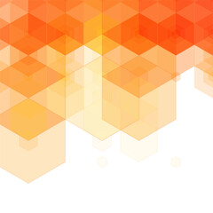 Wall Mural - Geometric background. Abstract background. Business vector. Design element. Orange hexagon. Eps 10