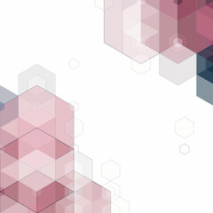 Wall Mural - color hexagon background. geometric design. presentation template. eps 10