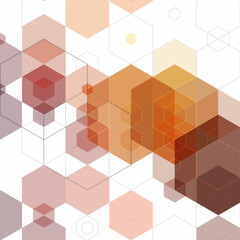 Wall Mural - hexagon colored background. presentation template. eps 10
